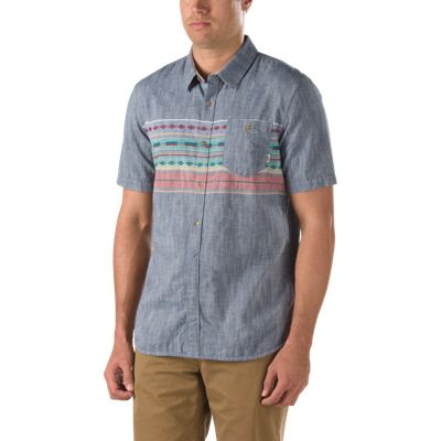 Vans Sur Ss Buttondown Shirt (indigo Native Stripe) | Feedworks