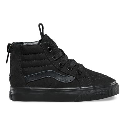 Vans Toddlers Pop Check SK8-Hi Zip (black/black) Kids Shoes