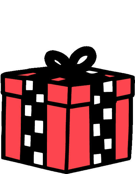 Holiday wrapped gift