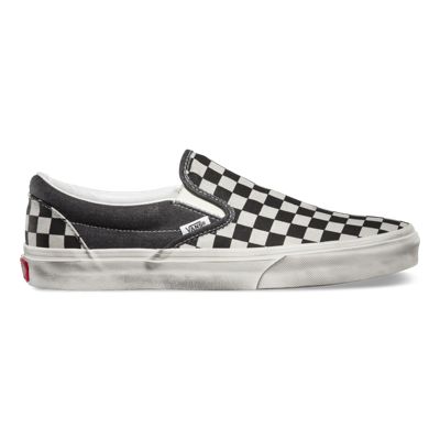 distressed checkered vans