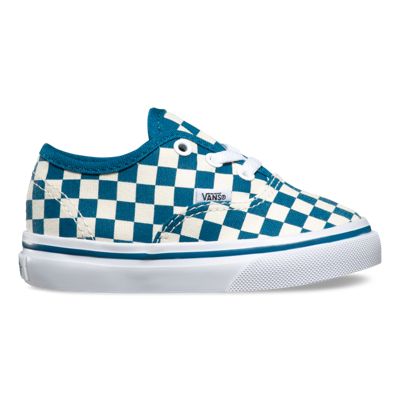 checkerboard vans blue