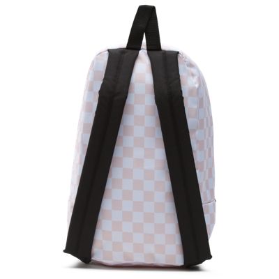 vans chalk pink checkerboard backpack