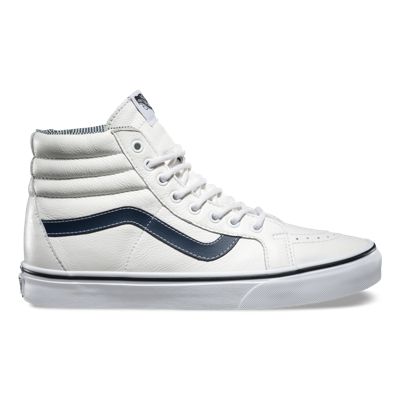 vans white leather sk8 hi high top sneakers