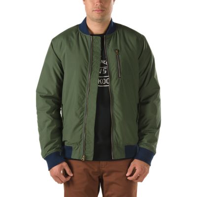 vans bomber jacket green