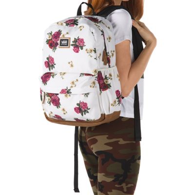 vans realm plus backpack botanical floral