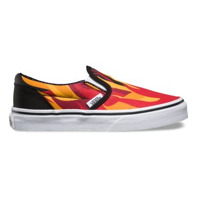 vans with flames on the side