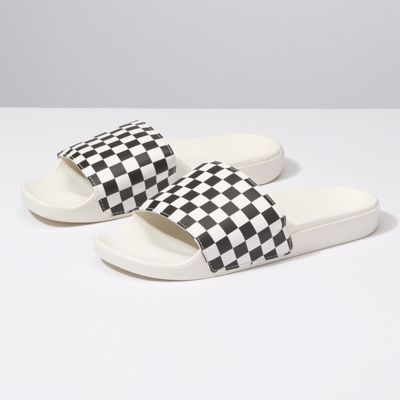 vans checkerboard slip on sandals