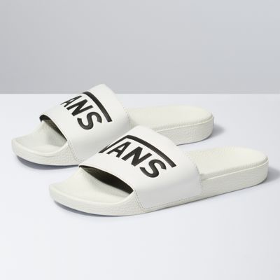 black vans slides