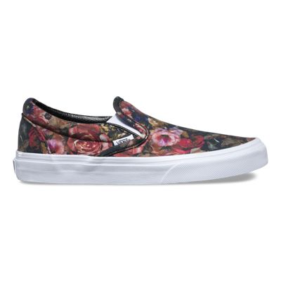 womens floral slip on shoes