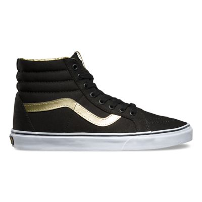 black and gold vans shoes