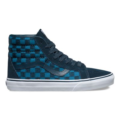 vans sk8 hi checkerboard blue