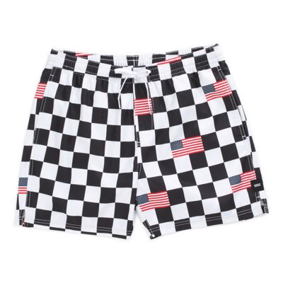 vans checkered swim trunks