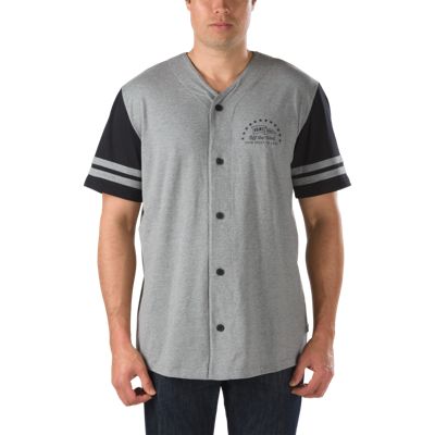 cotton button up baseball jersey