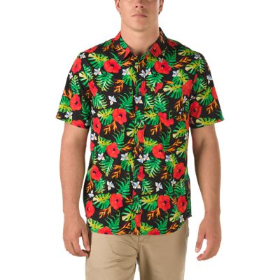 vans tropical hawaiian print shirt