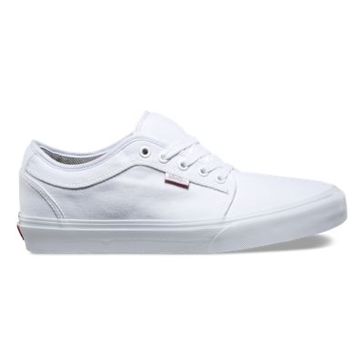 vans chukka low 10 oz. white canvas skate shoes