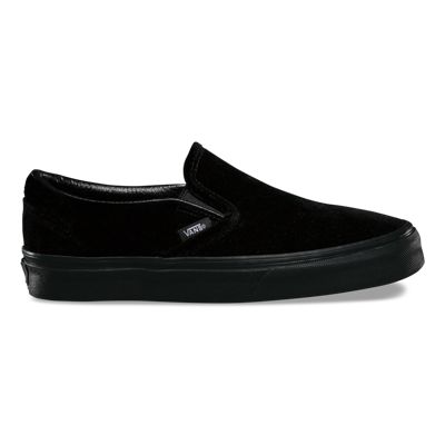 black velvet slip on sneakers