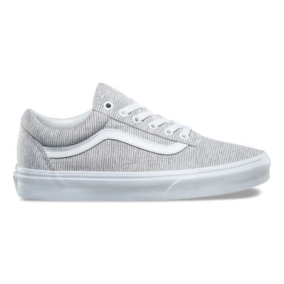 old skool vans grey and white