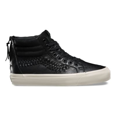 Leather vans cheap with zipper