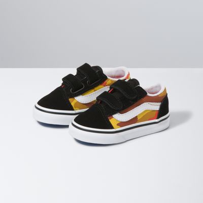 vans old skool orange camo