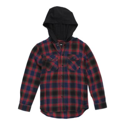 boys blue flannel shirt