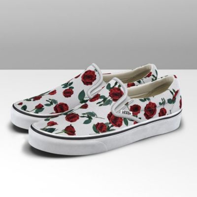 vans with red roses