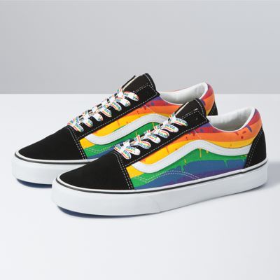 rainbow vans old skool skate shoe 