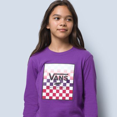 colorful checkerboard vans shirt