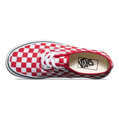 vans red checkerboard authentic