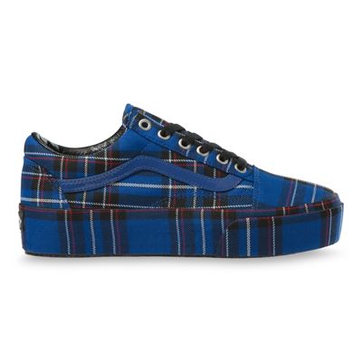 patent plaid old skool platform