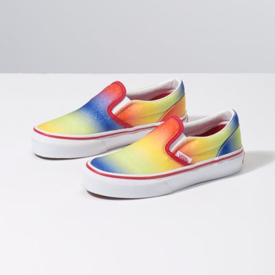 Kids Rainbow Glitter Slip-On | Vans CA Store