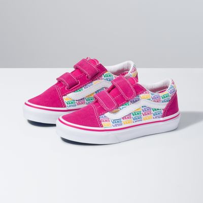 Kids Rainbow Vans Old Skool V | Shop 