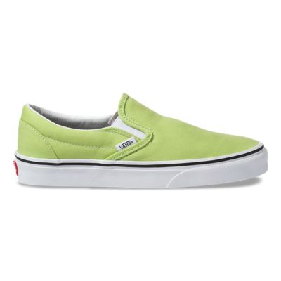 sharp green slip on vans