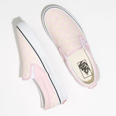 vans checkerboard blushing bride