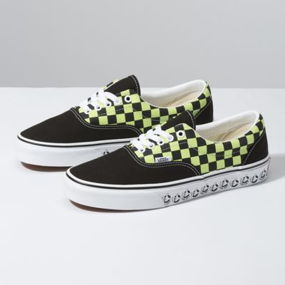 black and green vans shoes