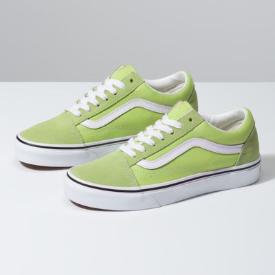 sharp green slip on vans