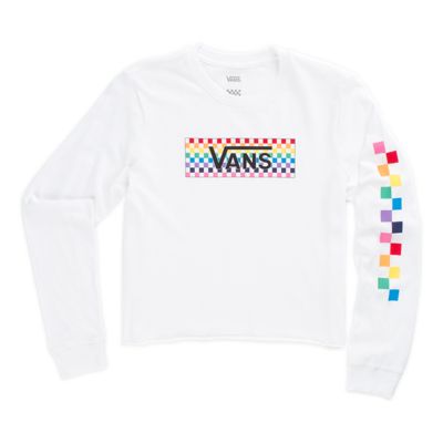 vans rainbow checkerboard shirt
