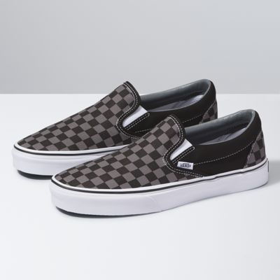 vans checkerboard slip on shoes