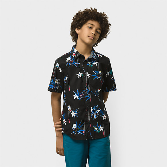 Boys Dart Floral Buttondown Shirt