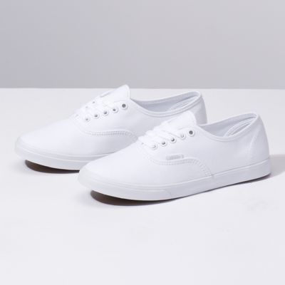 white canvas shoes vans