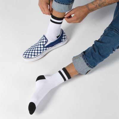 vans white socks