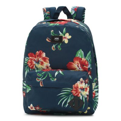 vans old skool backpack in floral print