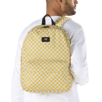 yellow vans checkered backpack