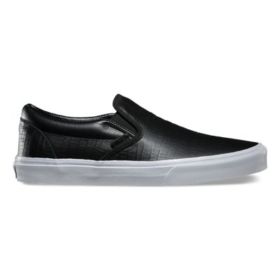 Vans Croc Leather Classic Slip-on Ca (black) | Yakijo