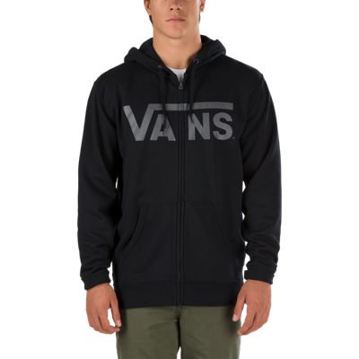 vans black zip hoodie