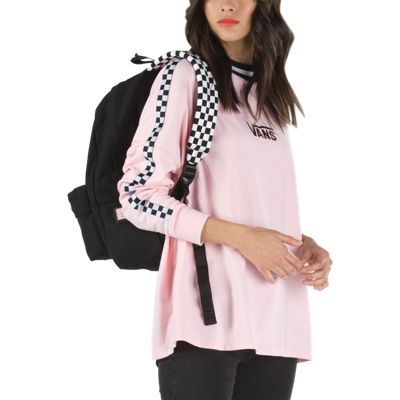 vans x lazy oaf pink checkerboard long sleeve shirt