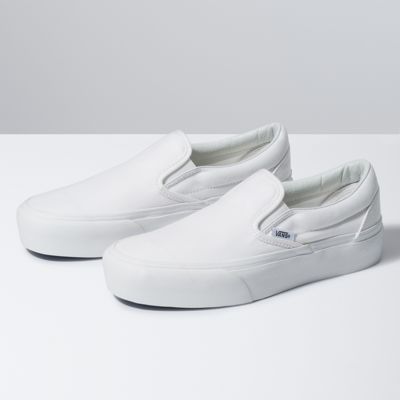 vans slip on platform