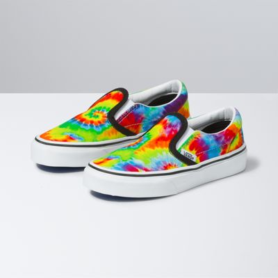 semester Revision Downtown Kids Spiral Tie Dye Classic Slip-On | Shop Kids Shoes At Vans