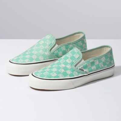 vans neptune green slip on