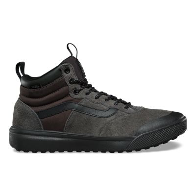 vans ultrarange hi peat black shoes