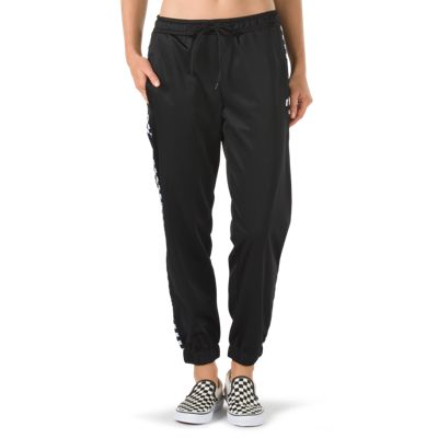 track pants and vans